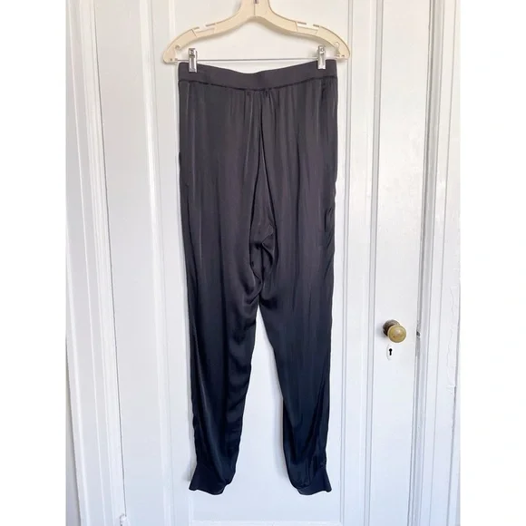 Michael Stars • Lidia Jogger relaxed satin pants black knit soft pull-on - Picture 9 of 10